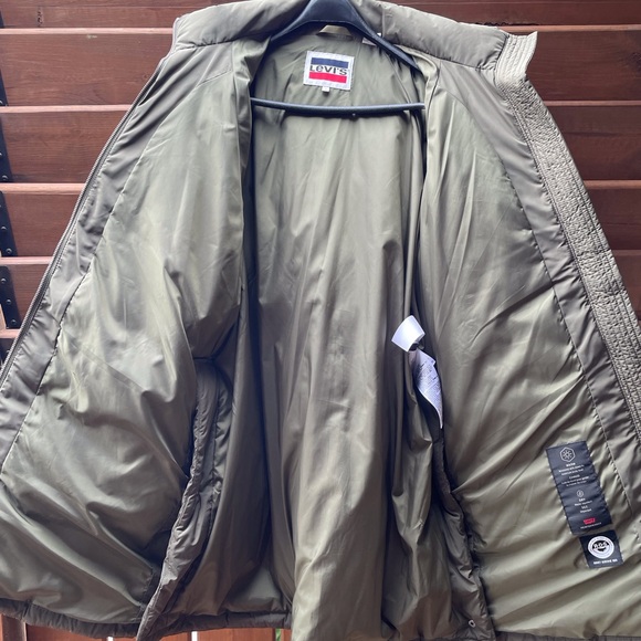 Levis diamond quilt women small down puffer coat - Picture 6 of 15